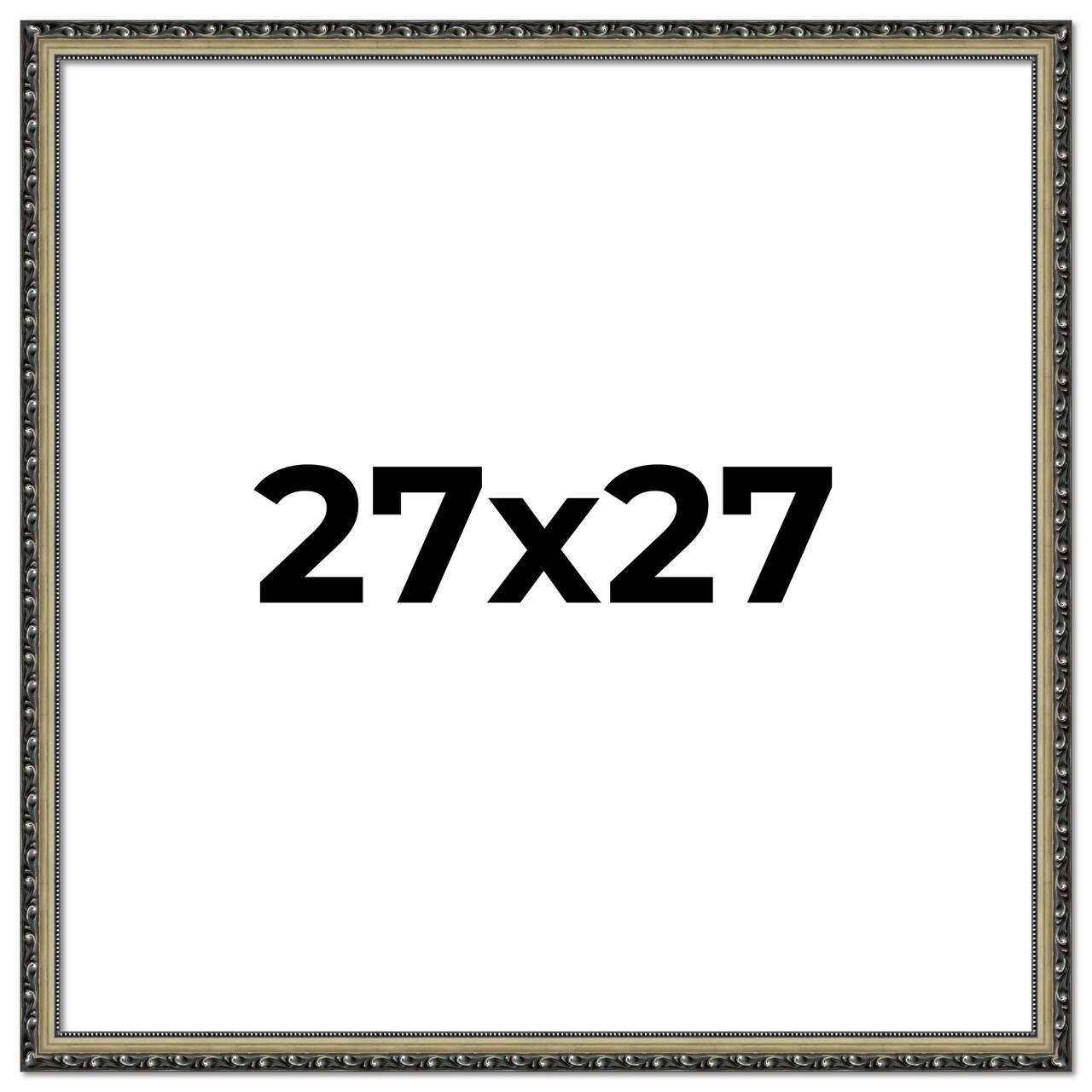 27x27 Museum-Quality Picture Frame with UV-Resistant Acrylic & Acid-Free Backing, Available in 4 Finishes - Gold, Silver, Bronze, and Black